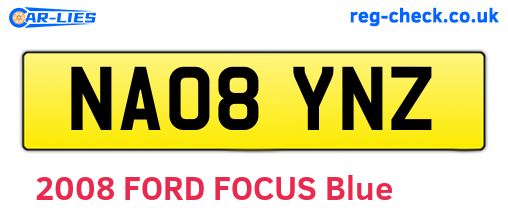 NA08YNZ are the vehicle registration plates.
