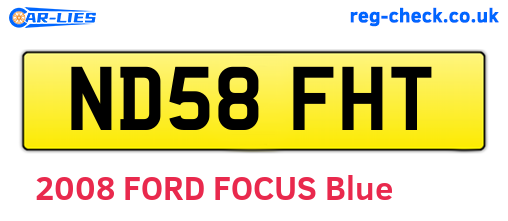ND58FHT are the vehicle registration plates.