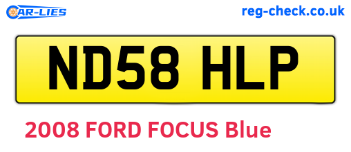 ND58HLP are the vehicle registration plates.