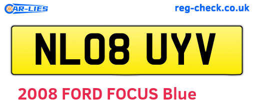 NL08UYV are the vehicle registration plates.