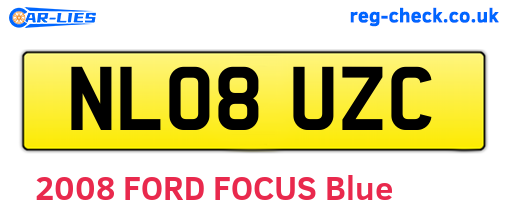 NL08UZC are the vehicle registration plates.