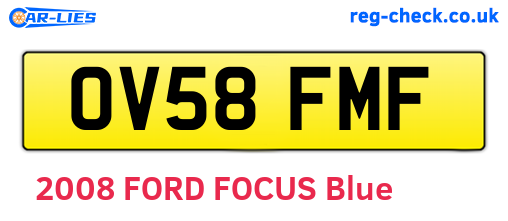 OV58FMF are the vehicle registration plates.