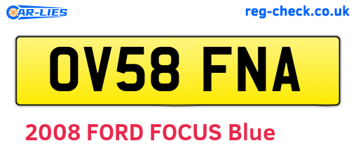 OV58FNA are the vehicle registration plates.
