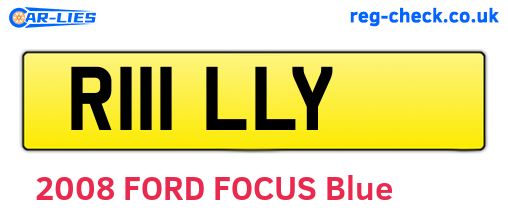 R111LLY are the vehicle registration plates.