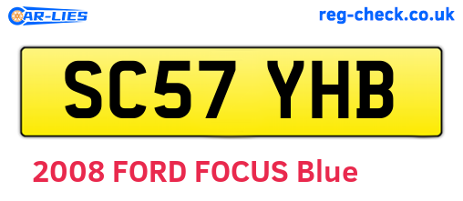 SC57YHB are the vehicle registration plates.