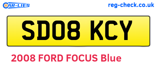 SD08KCY are the vehicle registration plates.