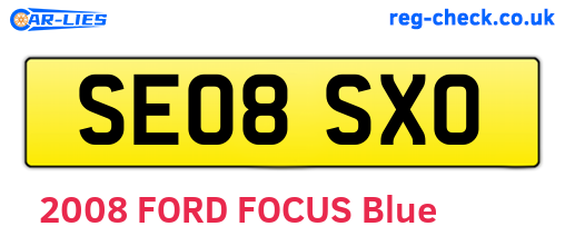 SE08SXO are the vehicle registration plates.