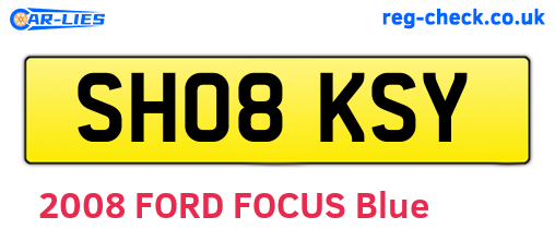 SH08KSY are the vehicle registration plates.