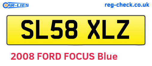 SL58XLZ are the vehicle registration plates.