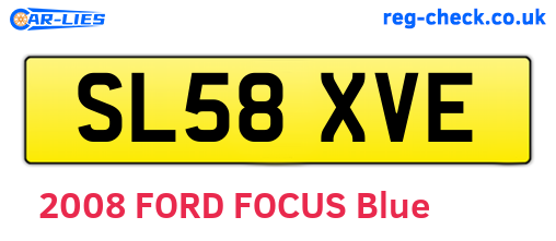 SL58XVE are the vehicle registration plates.