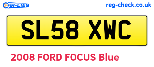SL58XWC are the vehicle registration plates.