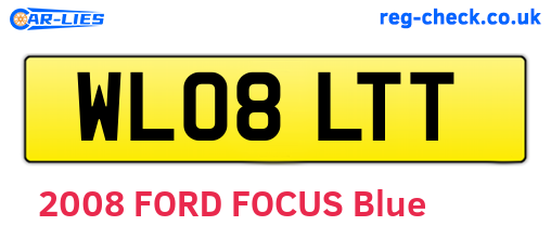 WL08LTT are the vehicle registration plates.