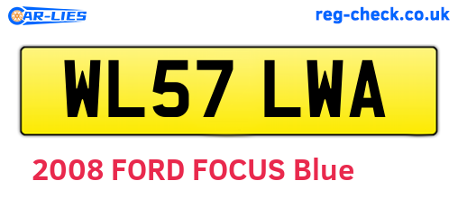 WL57LWA are the vehicle registration plates.