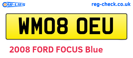 WM08OEU are the vehicle registration plates.