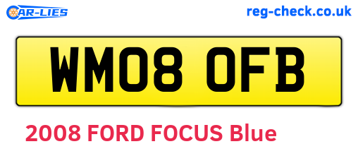 WM08OFB are the vehicle registration plates.