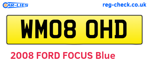 WM08OHD are the vehicle registration plates.