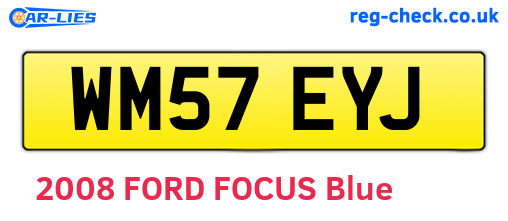 WM57EYJ are the vehicle registration plates.