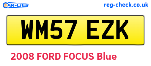 WM57EZK are the vehicle registration plates.