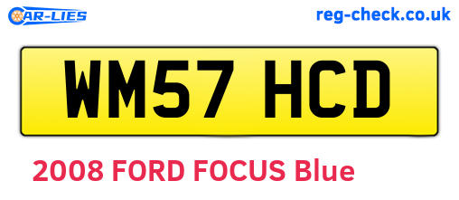 WM57HCD are the vehicle registration plates.