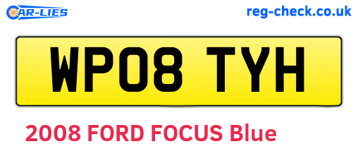 WP08TYH are the vehicle registration plates.