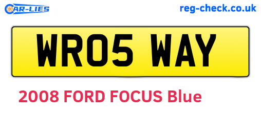 WR05WAY are the vehicle registration plates.