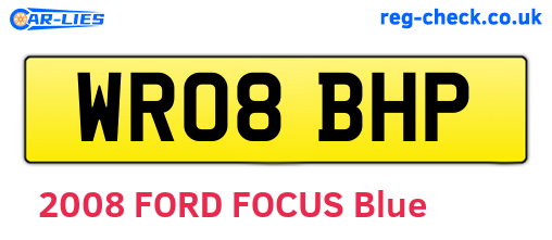 WR08BHP are the vehicle registration plates.