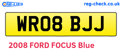 WR08BJJ are the vehicle registration plates.
