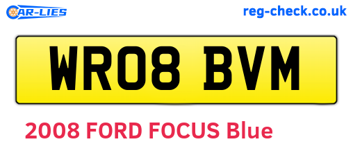 WR08BVM are the vehicle registration plates.