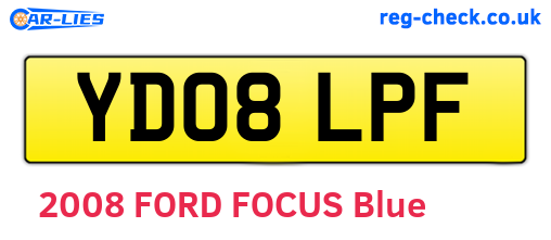 YD08LPF are the vehicle registration plates.