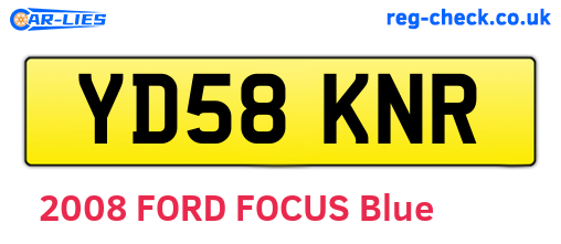 YD58KNR are the vehicle registration plates.