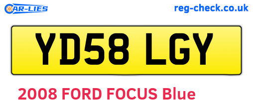 YD58LGY are the vehicle registration plates.