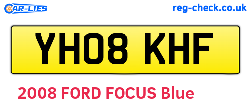 YH08KHF are the vehicle registration plates.