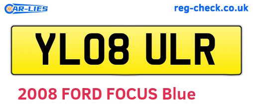 YL08ULR are the vehicle registration plates.