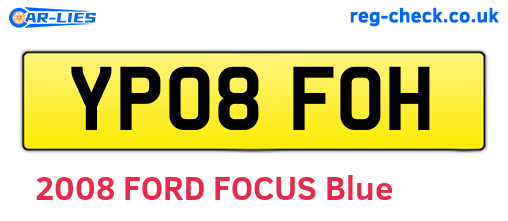YP08FOH are the vehicle registration plates.