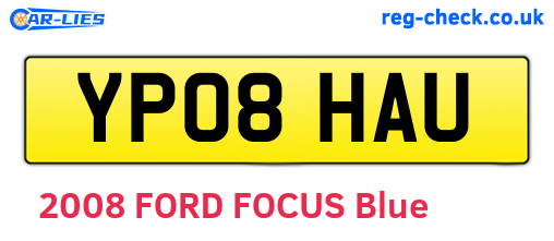 YP08HAU are the vehicle registration plates.