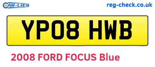 YP08HWB are the vehicle registration plates.