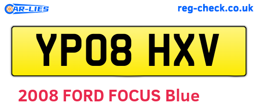 YP08HXV are the vehicle registration plates.