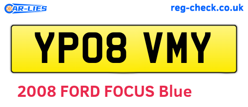 YP08VMY are the vehicle registration plates.