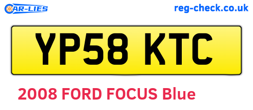 YP58KTC are the vehicle registration plates.