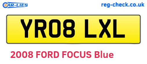 YR08LXL are the vehicle registration plates.