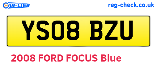 YS08BZU are the vehicle registration plates.