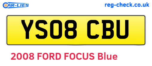 YS08CBU are the vehicle registration plates.