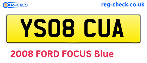 YS08CUA are the vehicle registration plates.