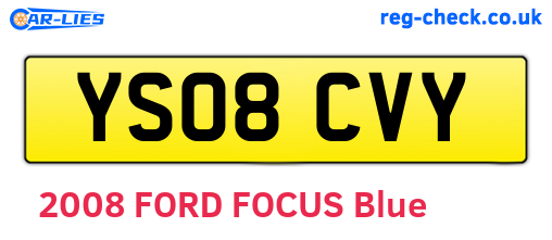 YS08CVY are the vehicle registration plates.