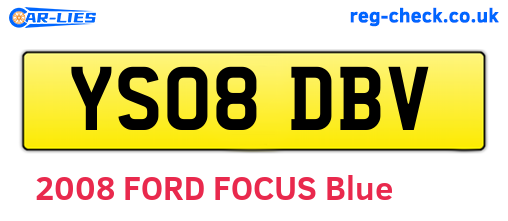YS08DBV are the vehicle registration plates.