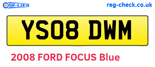 YS08DWM are the vehicle registration plates.