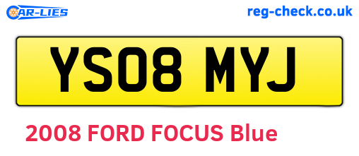 YS08MYJ are the vehicle registration plates.