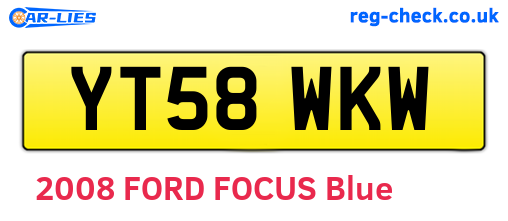 YT58WKW are the vehicle registration plates.