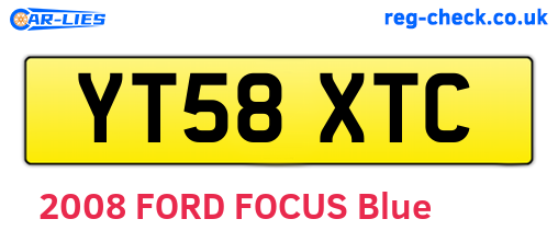 YT58XTC are the vehicle registration plates.
