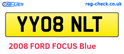 YY08NLT are the vehicle registration plates.